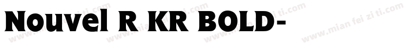 Nouvel R KR BOLD字体转换